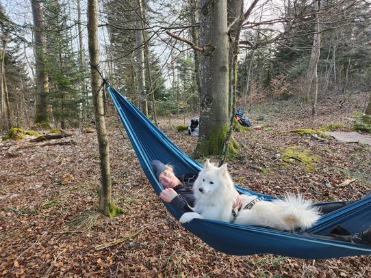 Sabrina mit Qumaira auf der Saallhöhe
